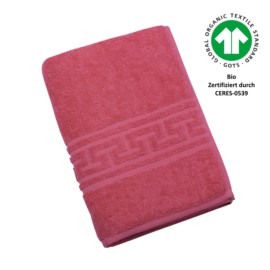 Jacquard M GOTS preiselbeere Duschtuch 70x140 cm