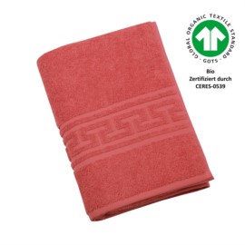 Jacquard M GOTS blutorange Duschtuch 70x140 cm