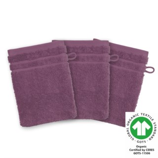 Waschhandschuh 17x22 cm 3er Pack light mauve 363