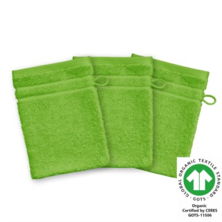 Waschhandschuh 17x22 cm 3er Pack limone 620