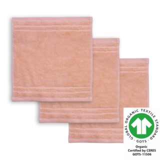 Seiftuch 30x30 cm 3er Pack silver pink 744