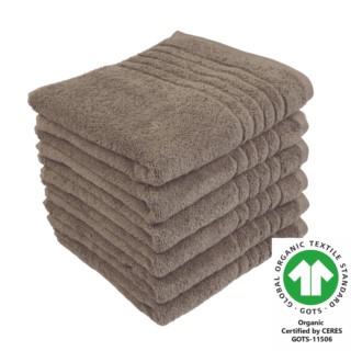 Handtuch 50x100 cm 6er Pack hellbraun 410