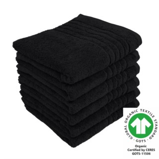 Handtuch 50x100 cm 6er Pack schwarz 800